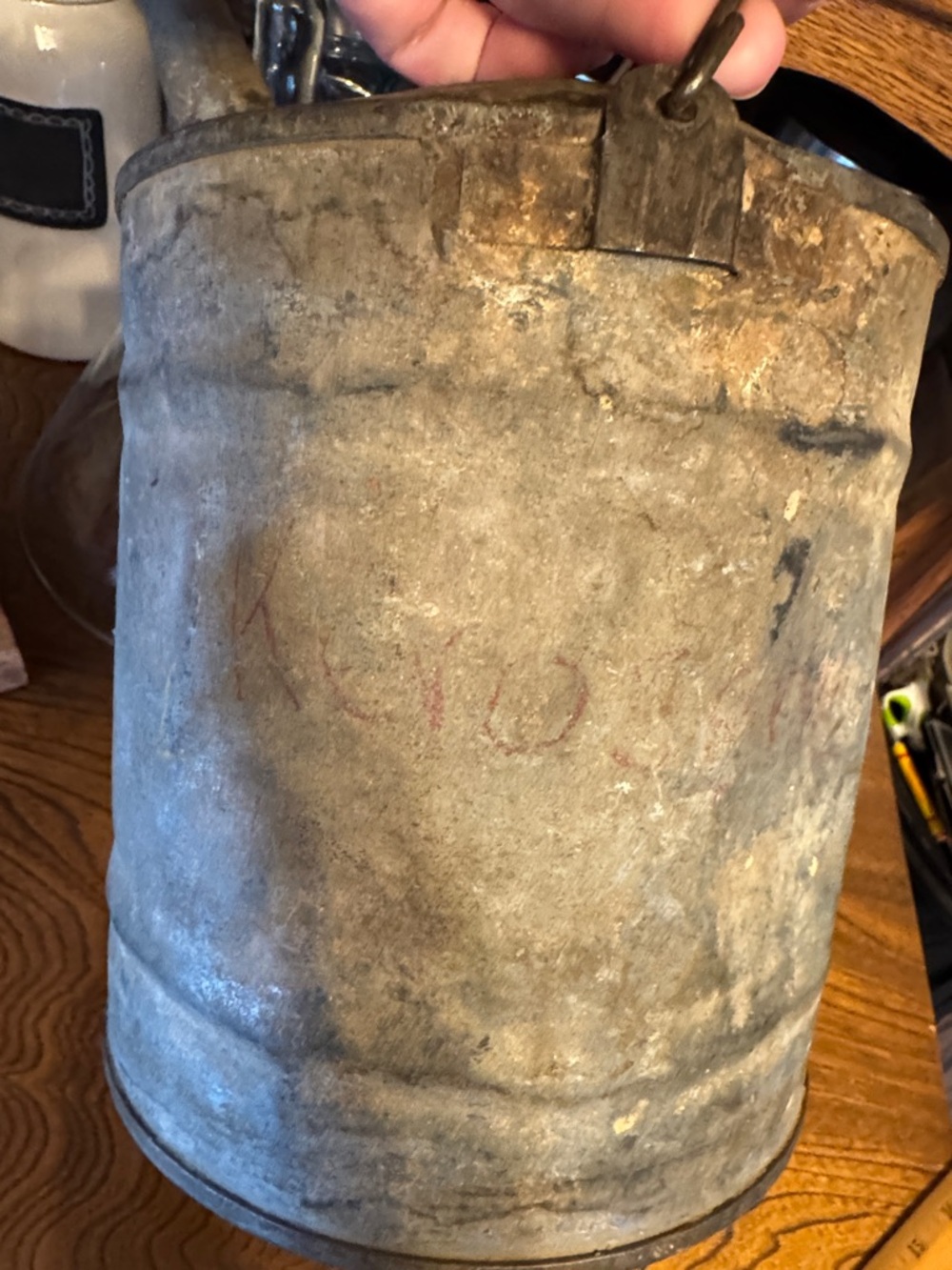 Vintage Metal Galvanized Empty Can to display, repurpose - Picture 10 of 12
